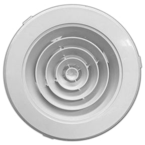 White down vent diffuser on white background