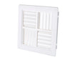 White rectangular air vent on a white background
