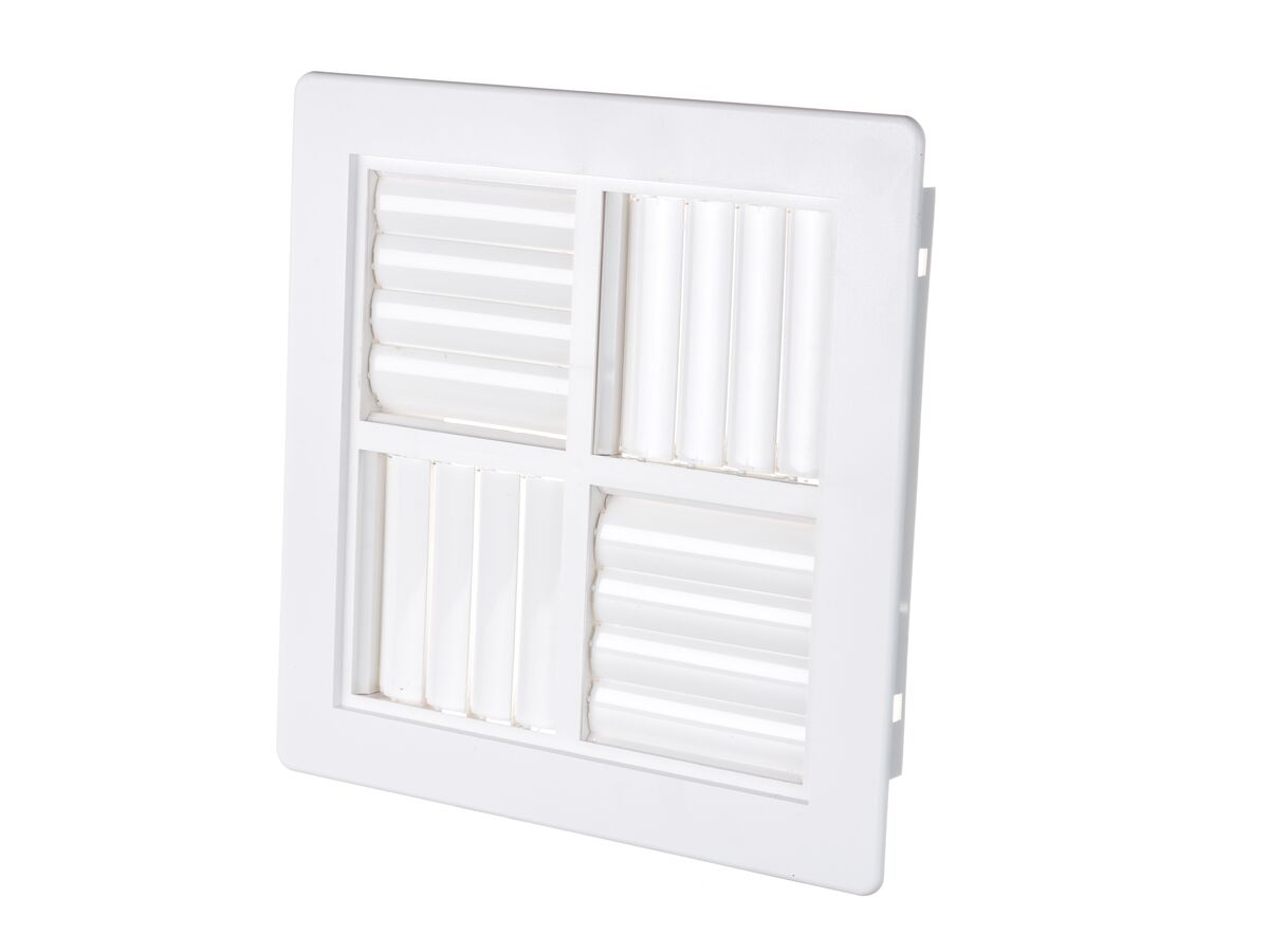 4 way air vent on white background