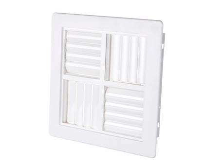 4 way air vent on white background