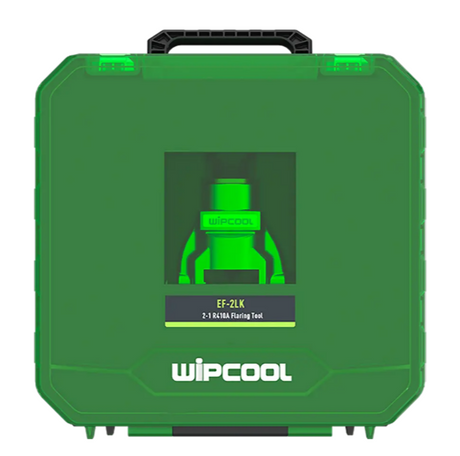 Green tool case with Wipcool branding on a white background