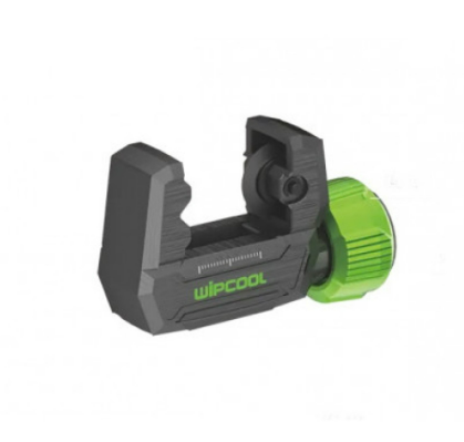 Pipe cutter with green handle on a white background