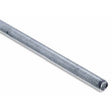 Metal rod with threaded end on a white background