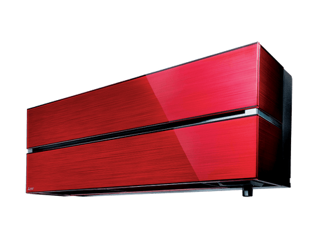 Mitsubishi Electric Red indoor unit on background