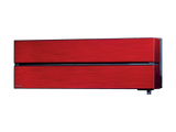 Red mitsubishi electric with a black base on a transparent background