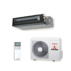 Mitsubishi Heavy air conditioning unit with remote control on a white background