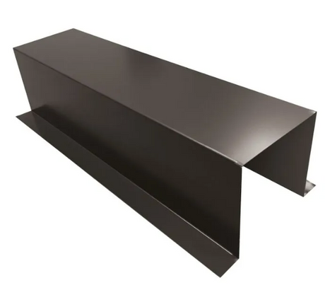 Monument metal capping on a white background