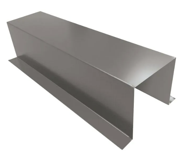 Shall Grey Large metal Capping on white background