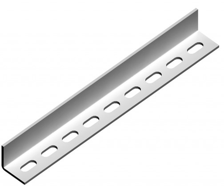 30x30 slotted angle on white background