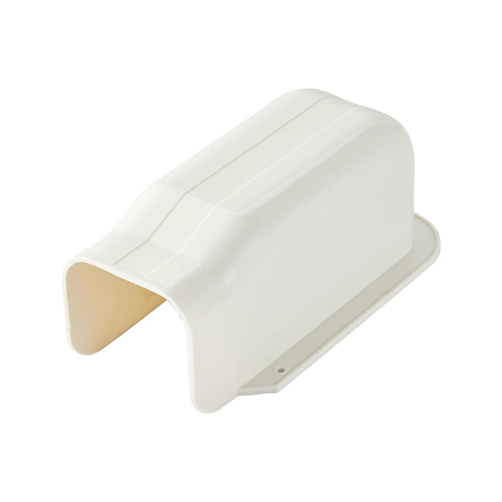 White plastic component on a white background