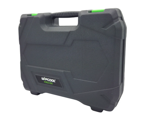 Gray tool case with green accents and Wipcool branding on a white background