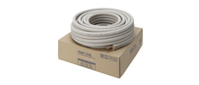 Pair coil om cardboard box on white background